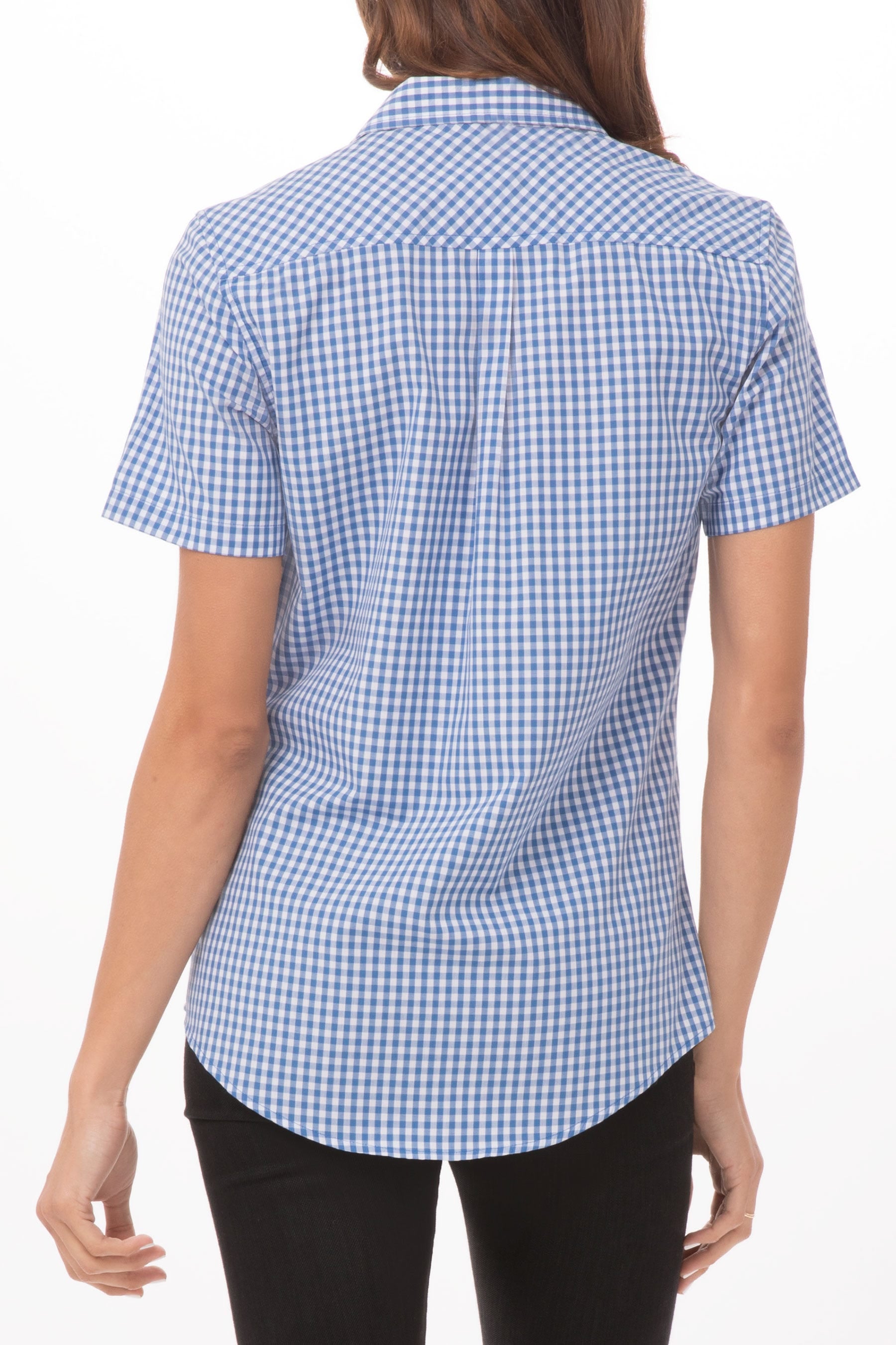 Modern Gingham W Short Sleeves Dress Shirt
