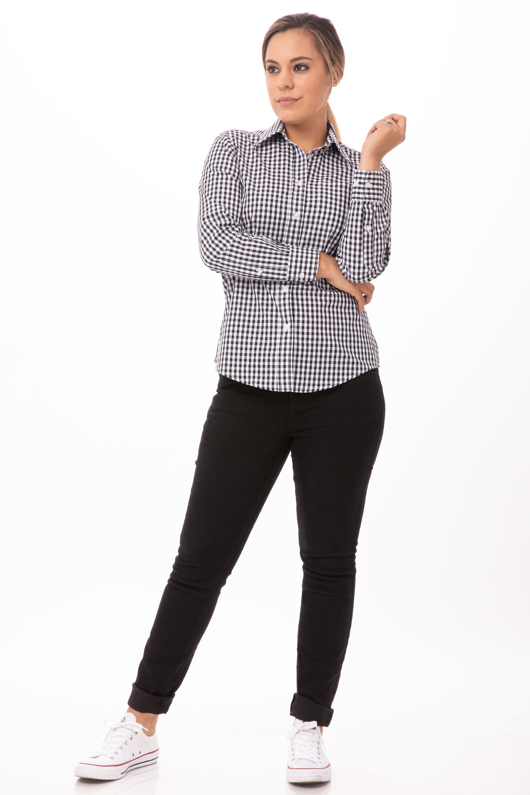 Gingham Female Checkers Dress Shirt