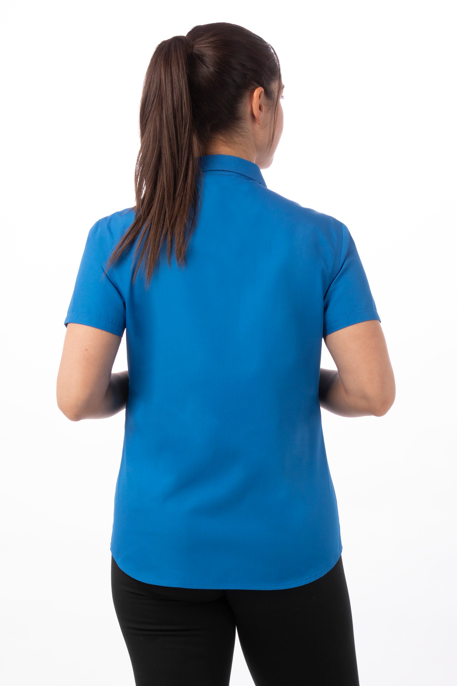 SHIRT-ESS-WOMENS-COOK-CV-S/S /BLUE /SMALL