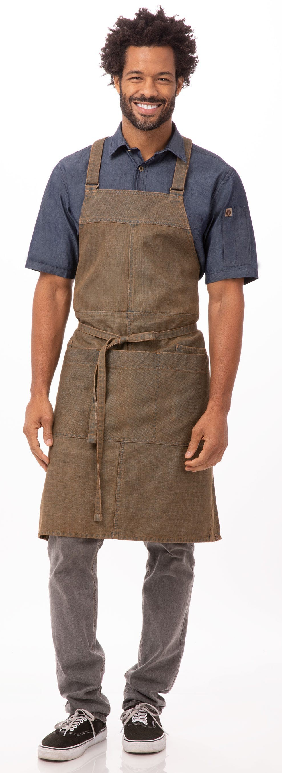 Uptown Cross-Back Bib Apron