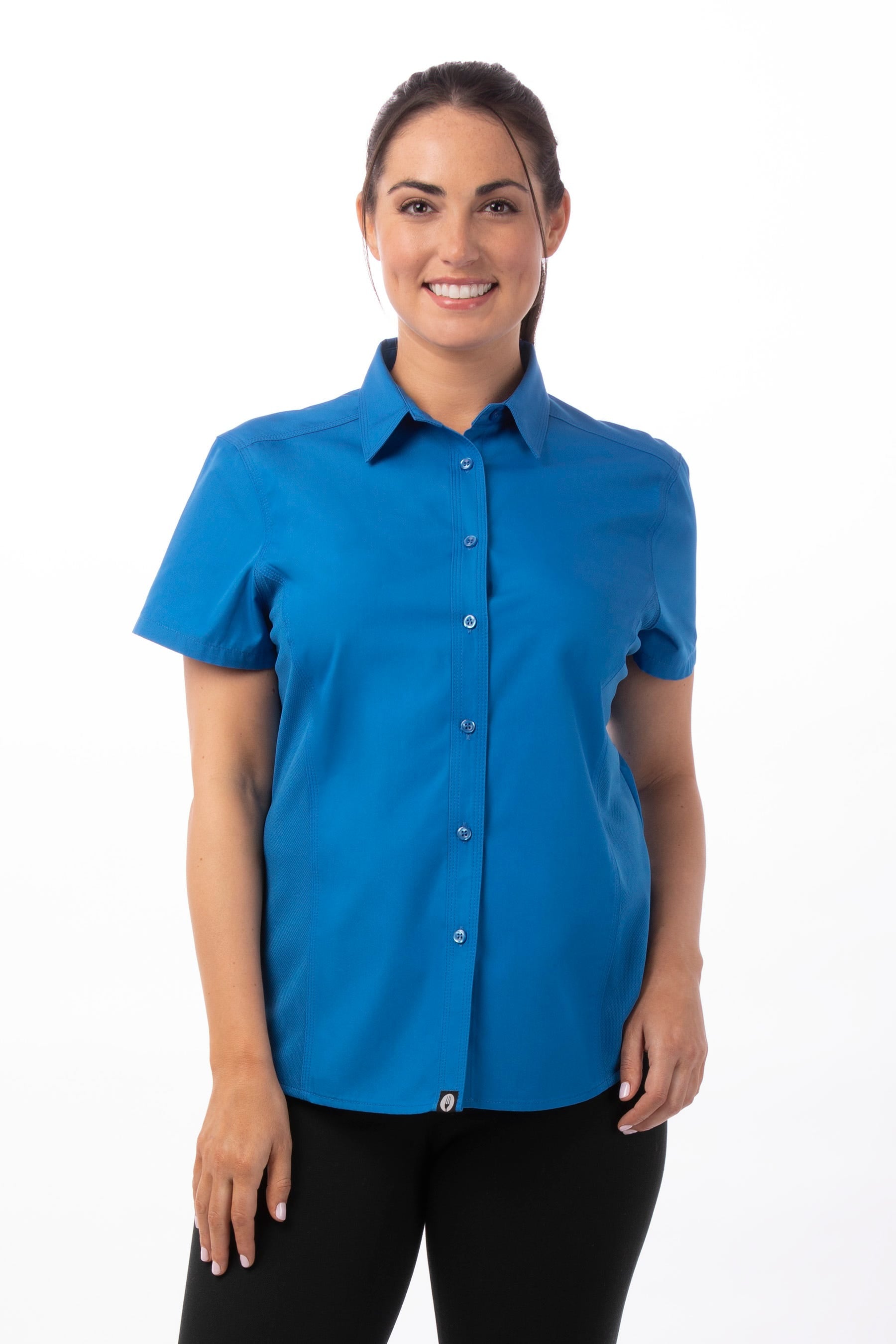 SHIRT-ESS-WOMENS-COOK-CV-S/S /BLUE /XS