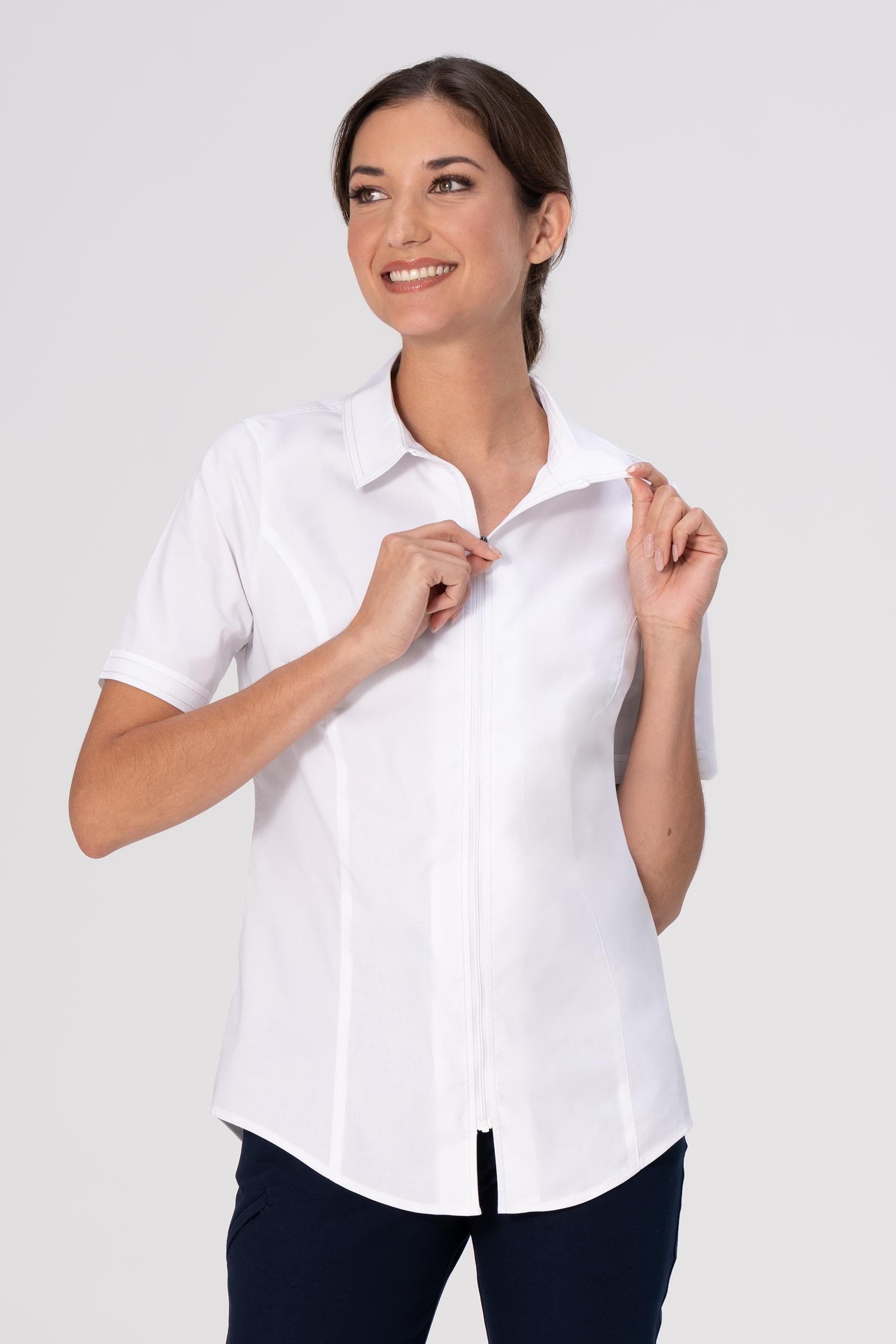 Cody Zip Work Shirt-Shirts -Lady