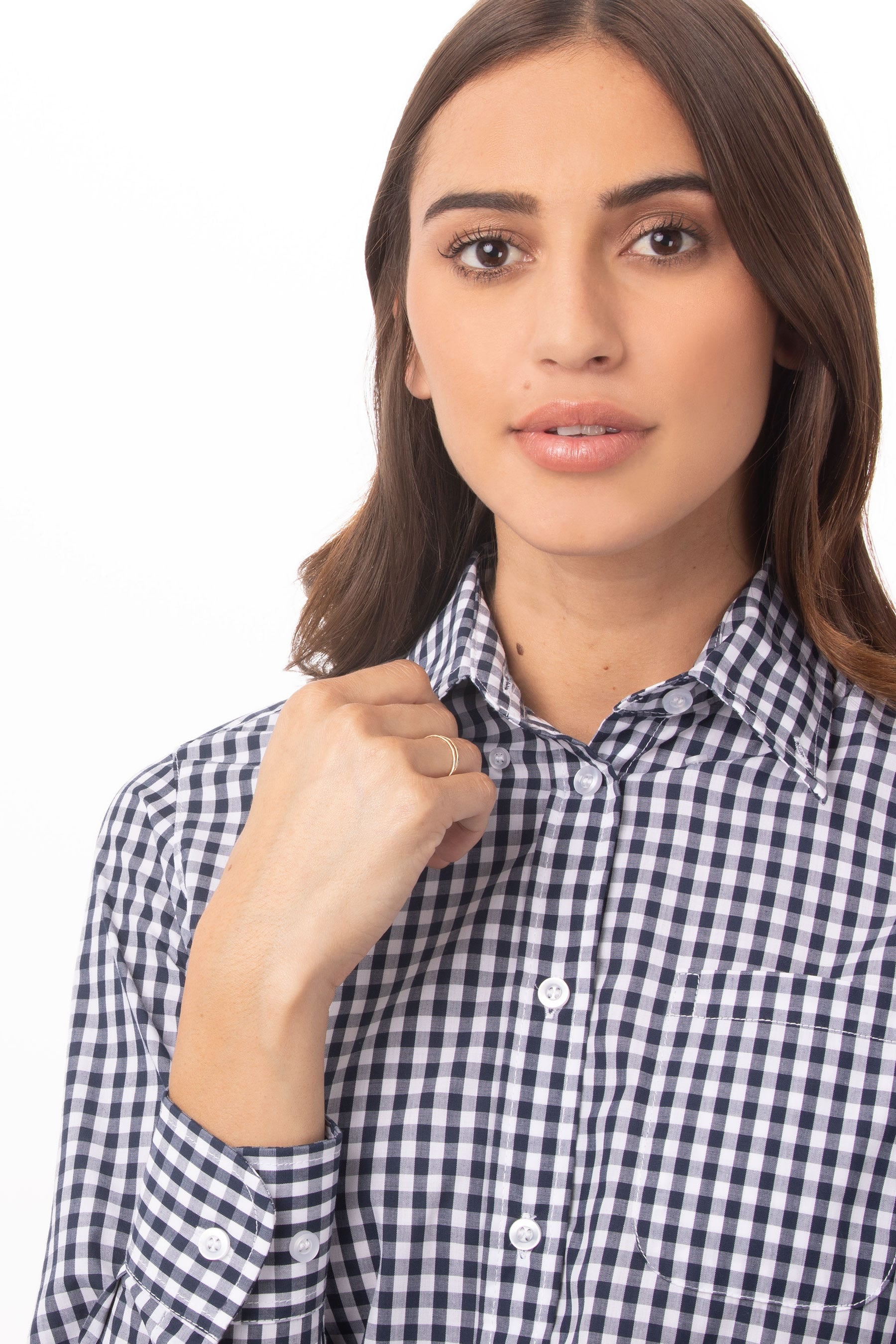 Gingham Female Checkers Dress Shirt