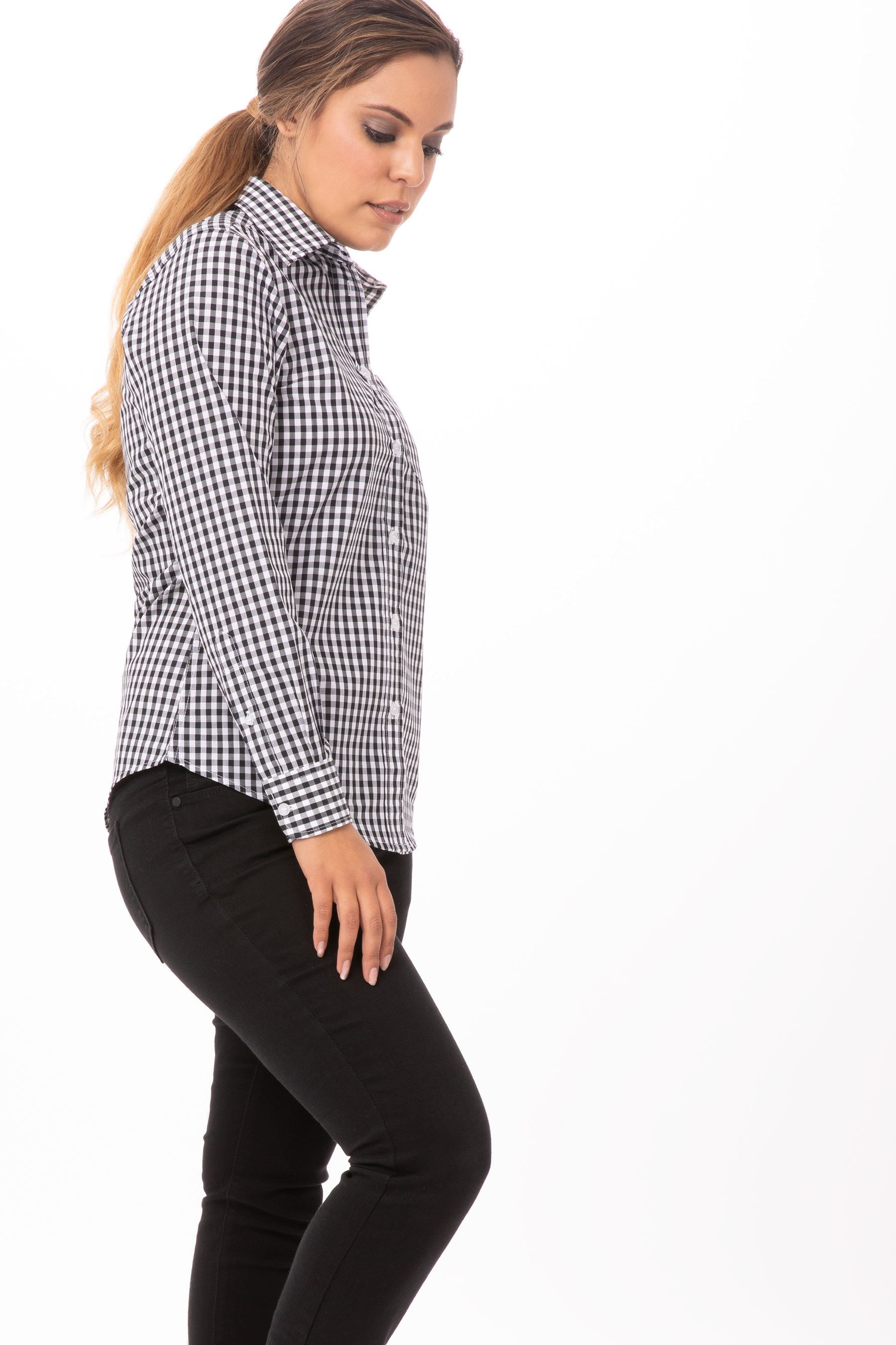 Gingham Female Checkers Dress Shirt