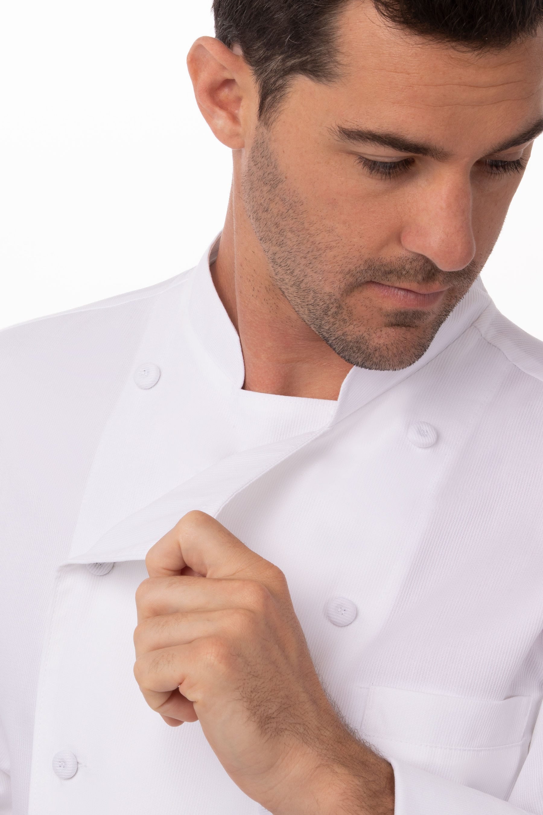 Exc Chef Coat DBL Stripe