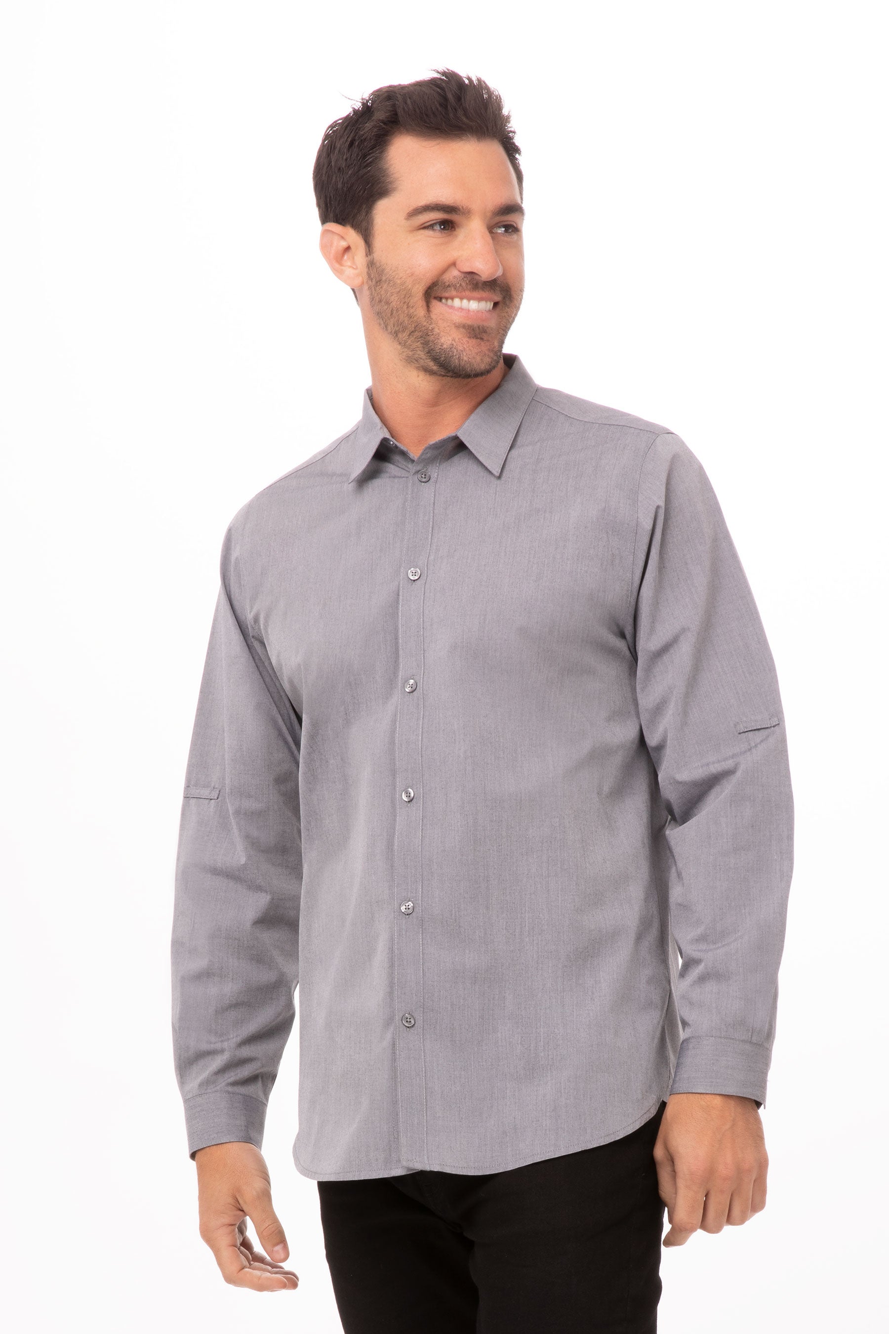 SHIRT-URB-CHAMBRAY-L/S /GREY /4XL