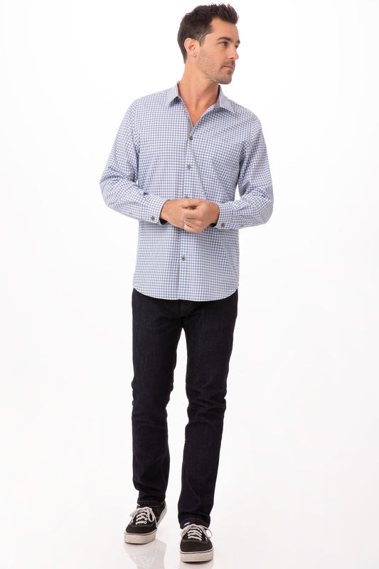 Modern Gingham Long Sleeves Dress Shirt