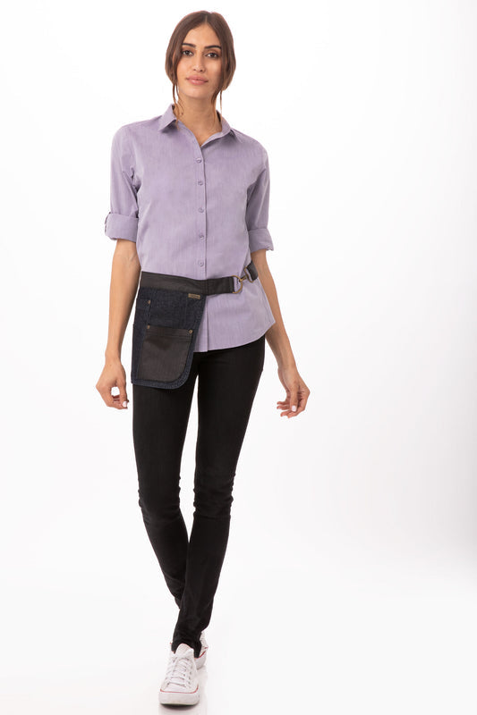Modern Gingham Female Long Sleeves Dress Shirt